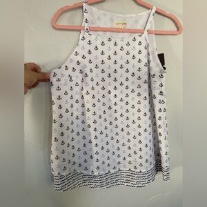 Maison Jules Nautical Anchor Print Top